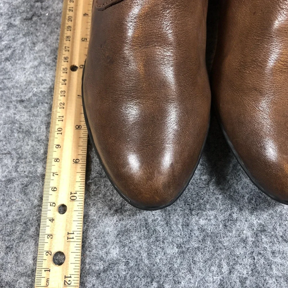 Born Ankle Booties Womens 9 Brown Leather Zip Cone Heel Casual Boots‎ W62426